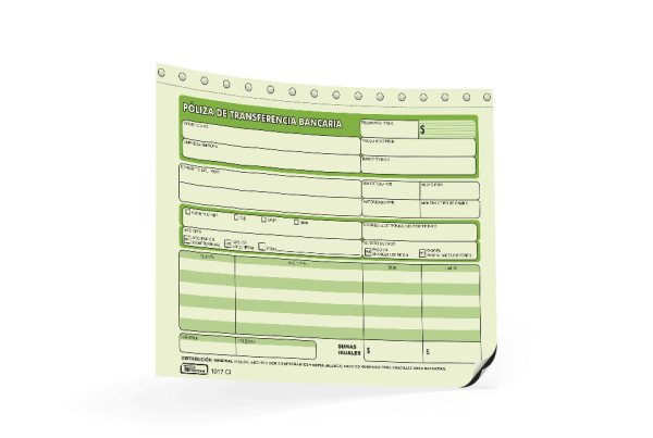 Póliza de transferencia bancaria