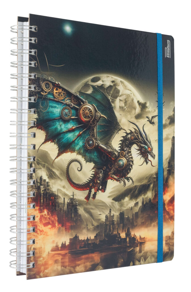 03_Libreta Mitica Dragón Steampunk Universitaria